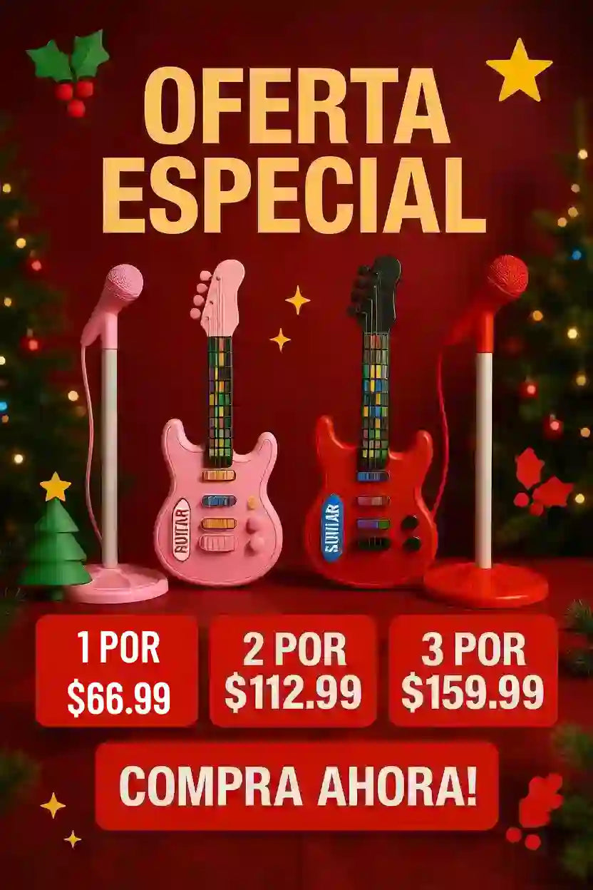 Guitarra + microfono/ el mejor regalo de navidad