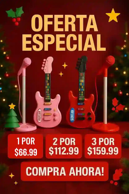 Guitarra + microfono/ el mejor regalo de navidad