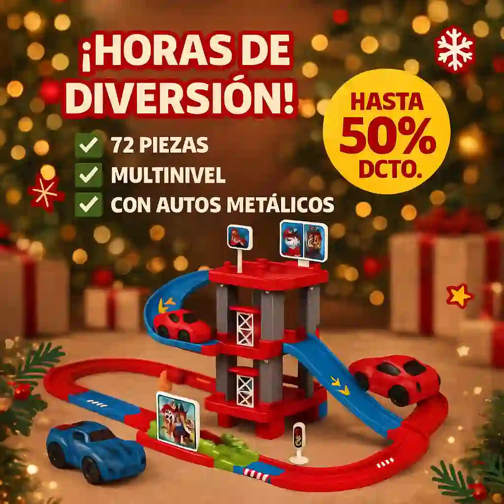 Pista de carros / 72 piezas