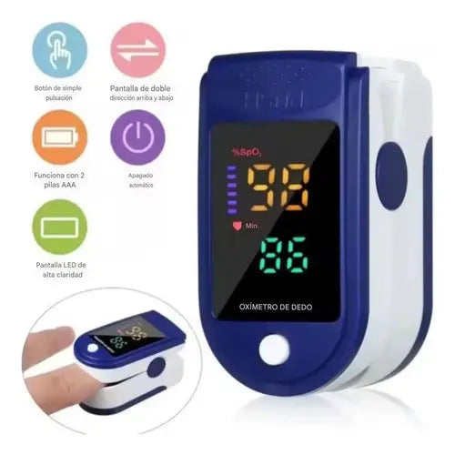Oxímetro portátil - Mide oxígeno y pulso al instante