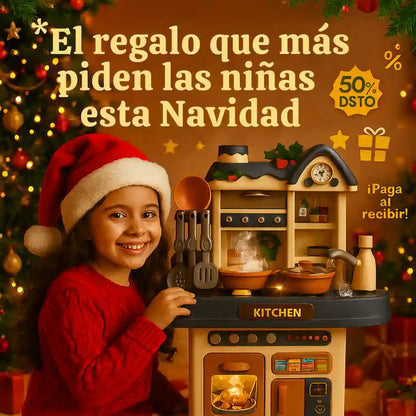 Cocinita Infantil con Vapor, Agua y Luces